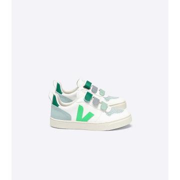 Veja V-10 CHROMEFREE Tenisky Detske White/Green | SK 846NWY